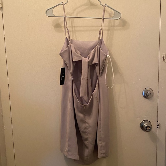 NWT Lulu's Toast to Life Grey Mini Dress - Picture 4 of 6